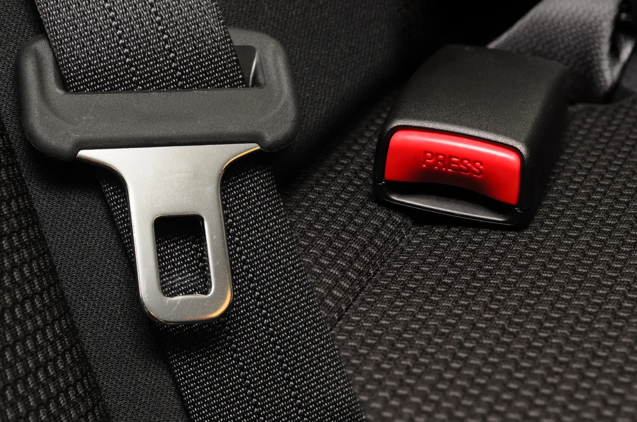 a seatbelt in the back of a car