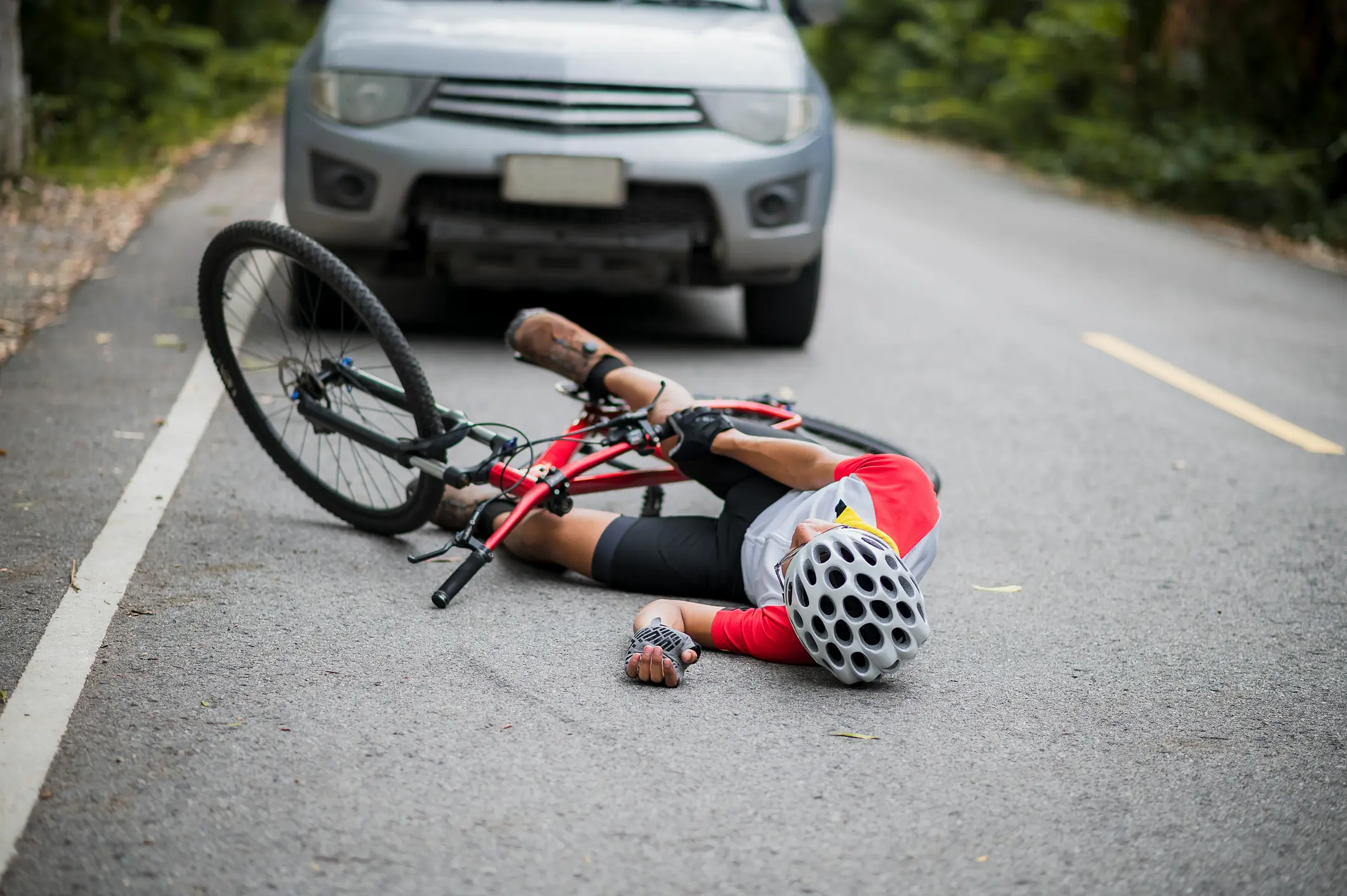 a pedestrian cyclist getting hit by a motor vehicle driver